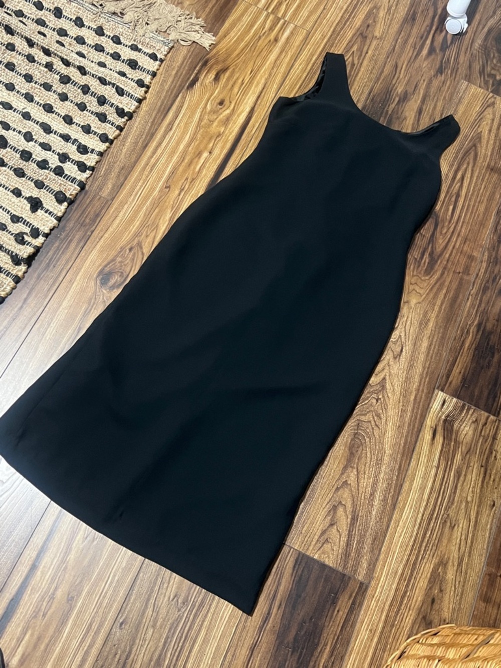Coldwater Creek Black Sleeveless Midi Sheath Dress